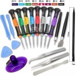 ACENIX® - Kit Tournevis Outils De Réparation 19 en 1 Pour iPhone 3,3GS,4,4S,5,5S,5C iPad 1,2,3,4 iPod iTouch PSP NDS & HTC ,Ssmung Galaxy S2 , S3 , S4 , S5, Nokia, Neuf Socle Ventouse avec Spugder Naylon pour Changement/Extraction Ecran