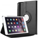 Bingsale 360° Housse en cuir pour iPad Air 2 avec rabat/stand de positionnement support et le sort de veille (iPad Air 2, noir)