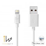 Innowatt® - Certifié Apple MFI - Cable USB Lightning de charge / synchronisation Compatible câble 2m/6.6FT-Blanc-Parfait pour iPhone 5s, 5c, 5, iPad Air, mini iPad 2ème génération, iPad 4ème génération, iPod nano 7e génération, iPod touch 5ème génération