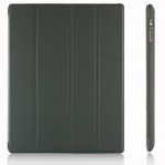 JETech® Gold Slim-Fit Folio iPad Smart Housse Case Coque étui pour Apple iPad 4 & iPad 3 & iPad 2 avec support et fermeture magnétique avec mise en veille automatique (Gris foncé)